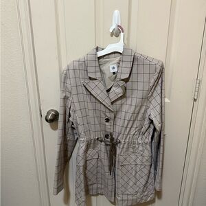 CAbi Tan Checkered Blazer